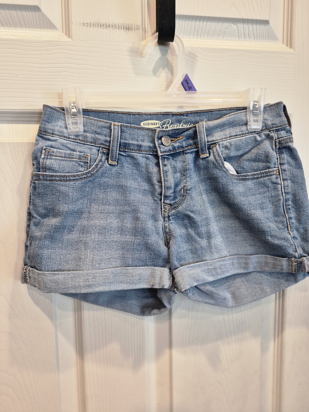 Old Navy Light Wash Denim Roll-Cuff Shorts